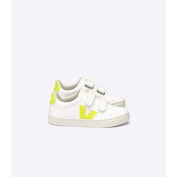 Veja ESPLAR CHROMEFREE Kids' Sneakers White/Yellow | NZ 826LIS